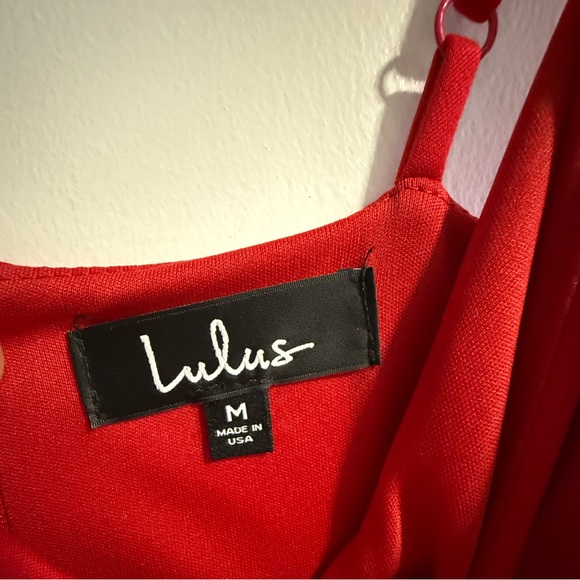 Lulu's Ruffle Red Mini Dress - Picture 2 of 3